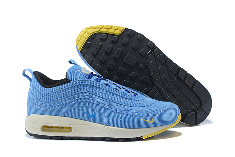 Authentic Nike Air Max 97 Sea Blue Yellow Shoes - Click Image to Close